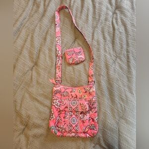 Vera Bradley Call Me Coral Hipster Crossbody Bag & Mini Zip Around Wallet
